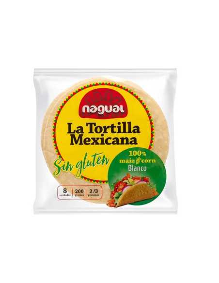Tortilla maiz blanco sin gluten 200g Nagual Tortilla maiz blanco sin gluten 200g Nagual